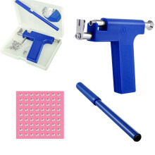 Ear Piercing Kit with 98 Needles, Nose Piercing Gun Set for Home Use, MultiPurpose Piercing Tool, Blue