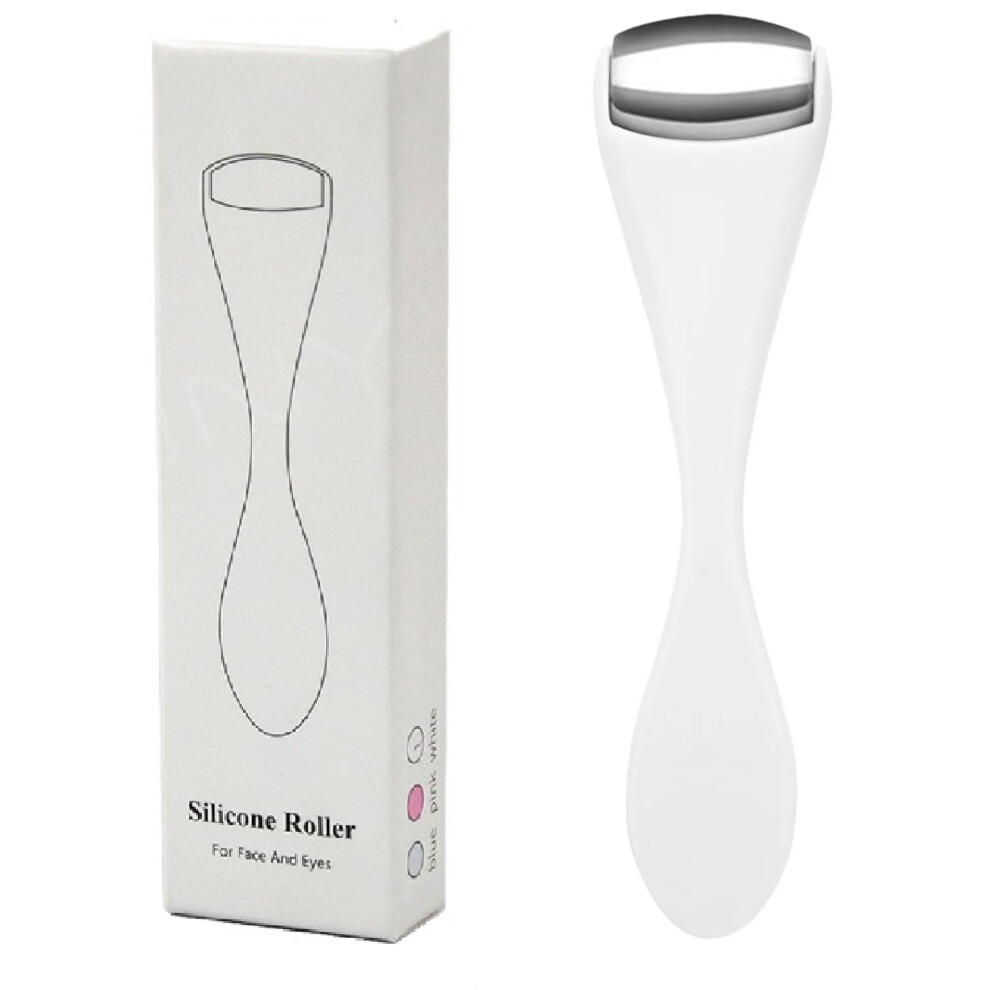 White Stainless Steel Ice Roller Face Massager For Puffy Eyes Relief And Cooling Skincare