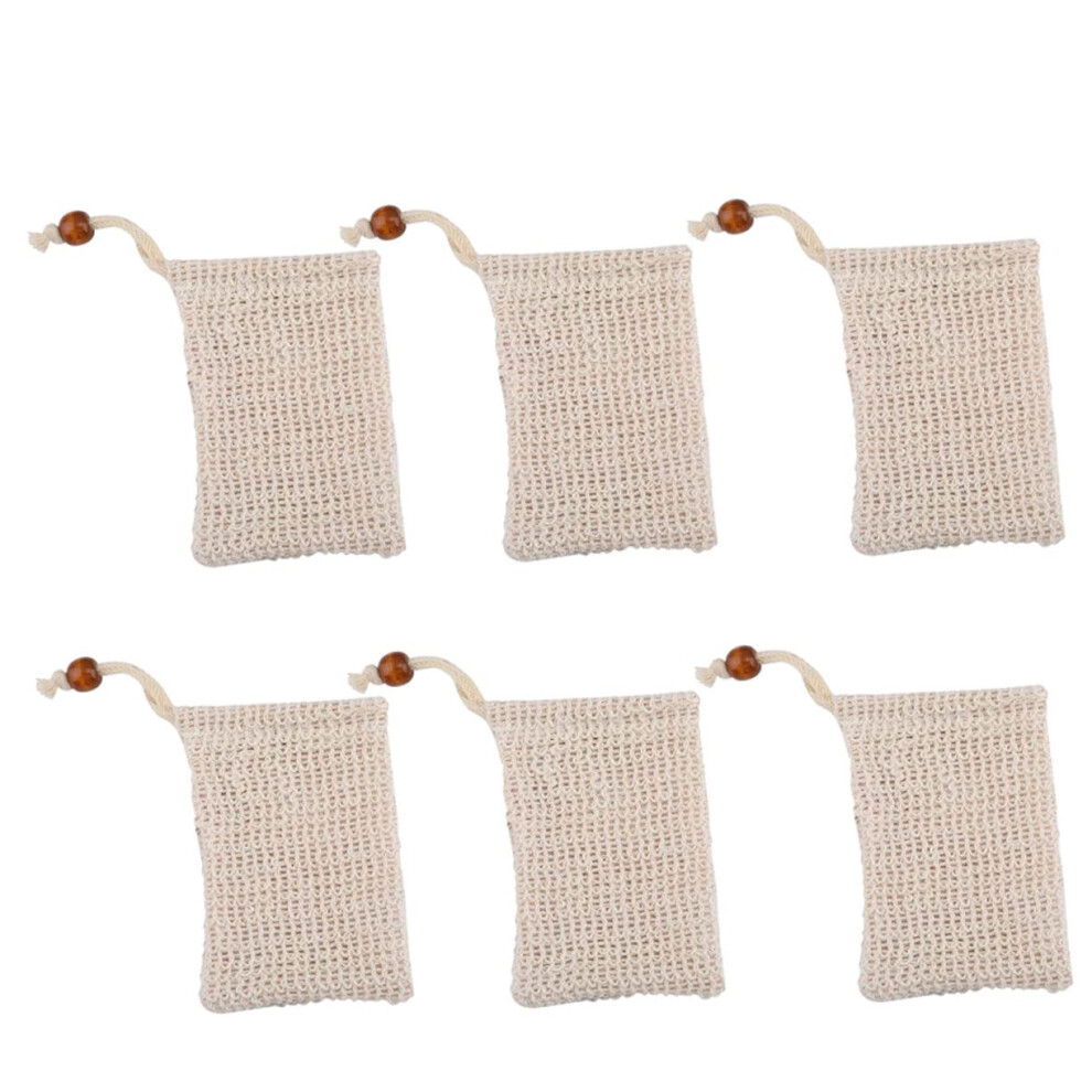 Soap Saver Bag Set of 6 for Shower and Facial Care, Quick Bubble Foaming Mesh for Gentle Cleansing