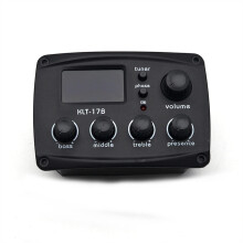 Acoustic Guitar Pickup with 4Band EQ Preamp, LCD Tuner and Phase Reverse Function
