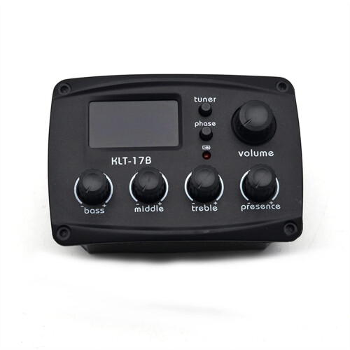 Acoustic Guitar Pickup with 4Band EQ Preamp, LCD Tuner and Phase Reverse Function