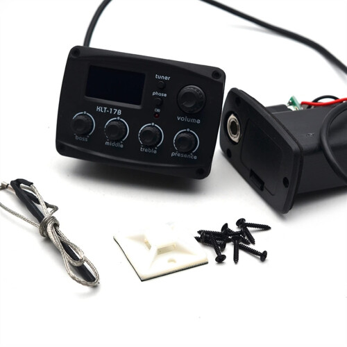 Acoustic Guitar Pickup with 4Band EQ Preamp, LCD Tuner and Phase Reverse Function 1