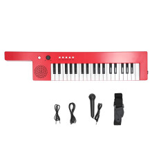 37 Key Electronic Keyboard Piano with TypeC Rechargeable Battery, Microphone and Shoulder Strap