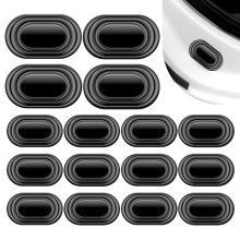 16 PCS Universal Silicone Car Door Shock Absorbers Noise Reduction Bumper Pads Black