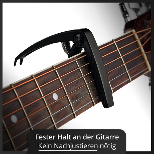 OneHanded Guitar Capo with Universal Fit, Scratch Grip and Tuning Stability 1
