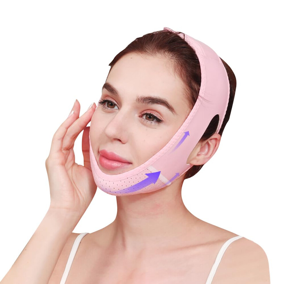 V Line Lifting Chin Strap for Women Double Chin Reducer Adjustable Jawline Shaper for Sleeping