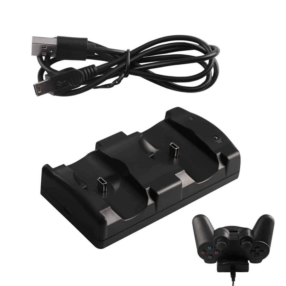 Dual Controller Charging Dock With Led Indicators And Fast Charging For Ps3 Dualshock And Move 9070919875342