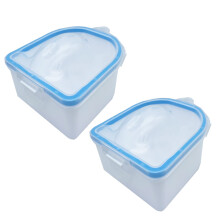Set of 2 Acetone Resistant Nail Soak Off Bowls with Ergonomic Finger Openings for Gel and Acrylic Removal
