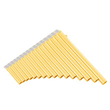 Professional 16 Pipe Pan Flute G Key ABS Pan Pipes with Bag, Polished Mouthpiece, Balanced Tone