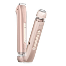 Women's Bikini Trimmer 2 in 1 Electric Razor Painless Hair Removal IPX7 Waterproof Wet Dry Pink