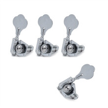 Set of 4 Bass Guitar Tuning Pegs 1:24 Gear Ratio Machine Heads for Stable and Smooth Tuning B4R