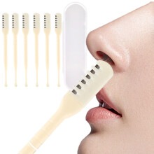 Nose Hair Trimmer Stainless Steel DualHead Ear and Nose Hair Cutter Waterproof 6 Pcs Yellow
