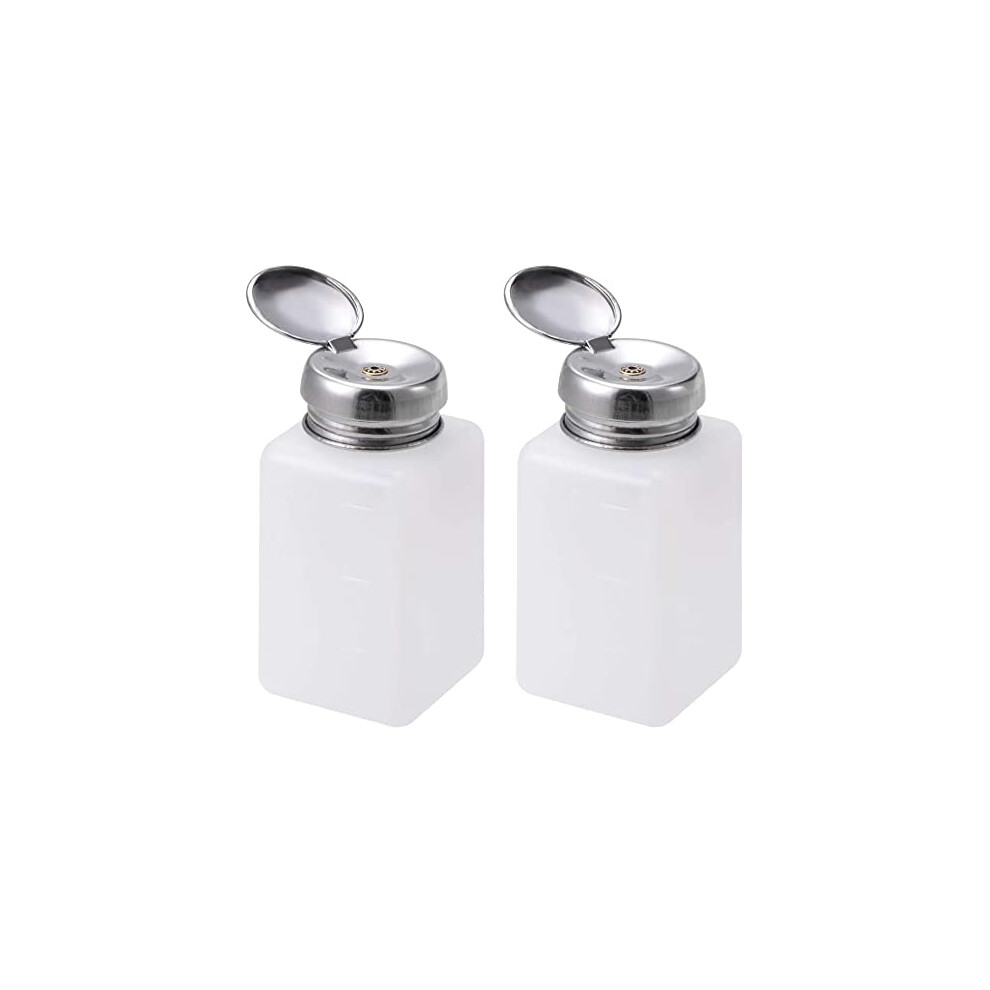 180ml Liquid Pump Dispenser with Stainless Steel Cap for Makeup Remover and Alcohol