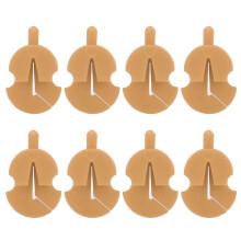 8 Pack Brown Rubber Violin Practice Mute Set with Adjustable Volume Control and Quick Bridge Fit