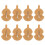 8 Pack Brown Rubber Violin Practice Mute Set with Adjustable Volume Control and Quick Bridge Fit 1