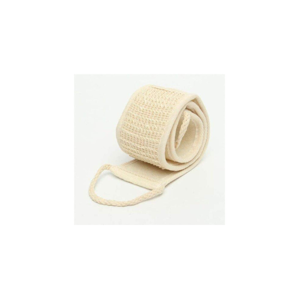 Exfoliating Back Scrubber with Long Strap Natural Sisal Shower Sponge for Gentle Body Care