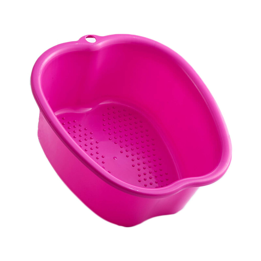 Purple Large Plastic Foot Soak Tub With Gentle Massage Surface For Home Spa Pedicure,