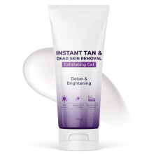 Exfoliating Gel for Instant Tan and Dead Skin Removal, Gentle AHA Peeling, Smooth Bright Skin, 100g