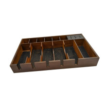 Wooden Barber Tool Organizer Tray with Vintage Design and AntiSlip Base for Salon Clippers
