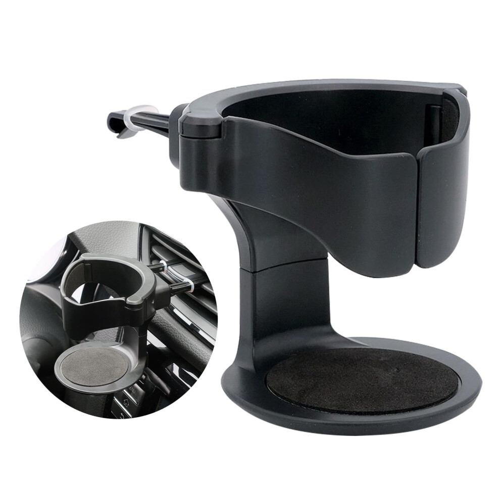 Universal Car Cup Holder With Adjustable Air Vent Mount, Nonslip Ashtray, Spacesaving Design, Black 9070919876882