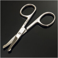 Nose Hair Scissors with Safe Rounded Tips, Precision German Steel for Facial Hair Trimming
