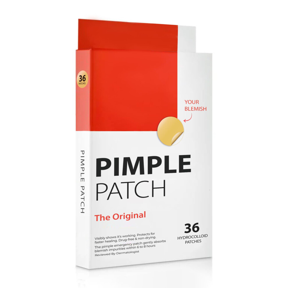 Acne Patches Hydrocolloid for Face Overnight Blemish Rescue VeganFriendly Spot Stickers 36 Count