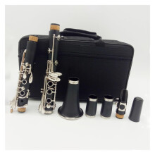 Professional Ebony Bb Clarinet for Beginners with Nickel Silver Keys and Warm FullBodied Tone