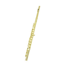 Student Flute Gold Plated C Flute with E Key 16 Hole Cupronickel Tube and Case for Beginners
