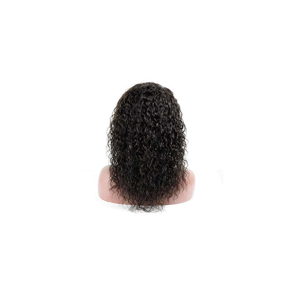 22 Inch Virgin Remy Human Hair Lace Front Wig Water Wave 130% Density Natural Hairline