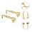 2pcs Golden Violin Chinrest Screws Clamp Replacement Kit for Secure Mounting and Precise Adjustment 5