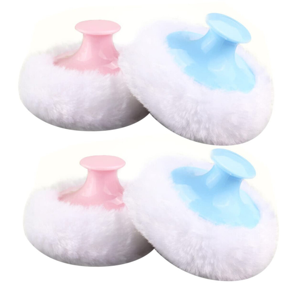 Makeup Powder Puff Set Soft Velour Texture Washable Cosmetic Puffs for Face and Baby Use