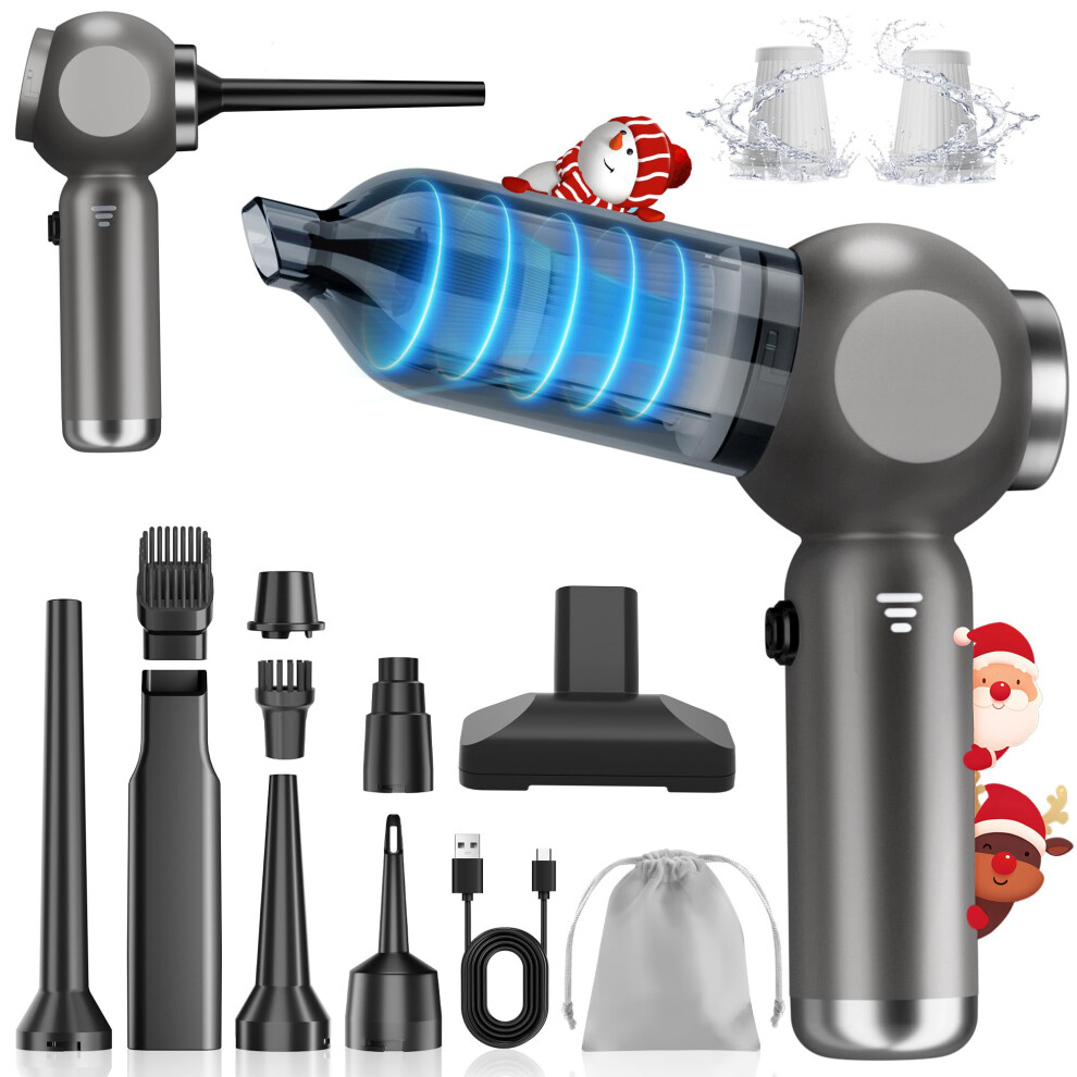 Car Vacuum Cleaner 17500Pa Suction, Lightweight Handheld With 3Speed Led, Attachments For Car Interior Cleaning 9113335667419