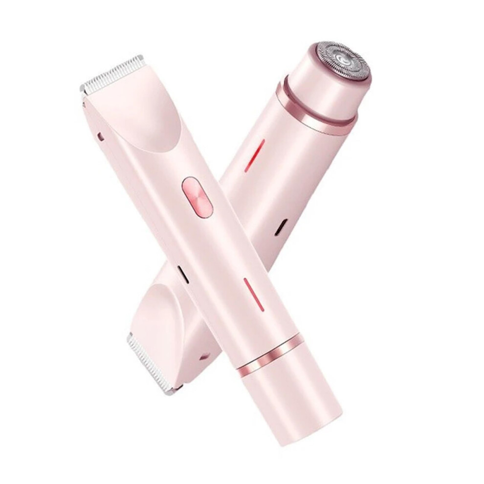 Bikini Trimmer and Electric Shaver for Women, Dual Head Painless Hair Removal, IPX7 Waterproof USB Rechargeable