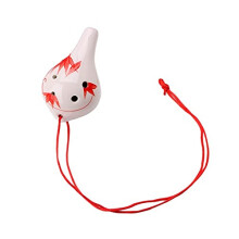 6 Hole Ceramic Ocarina AC Key Musical Instrument for Beginners, Clear Tone, Red or Black