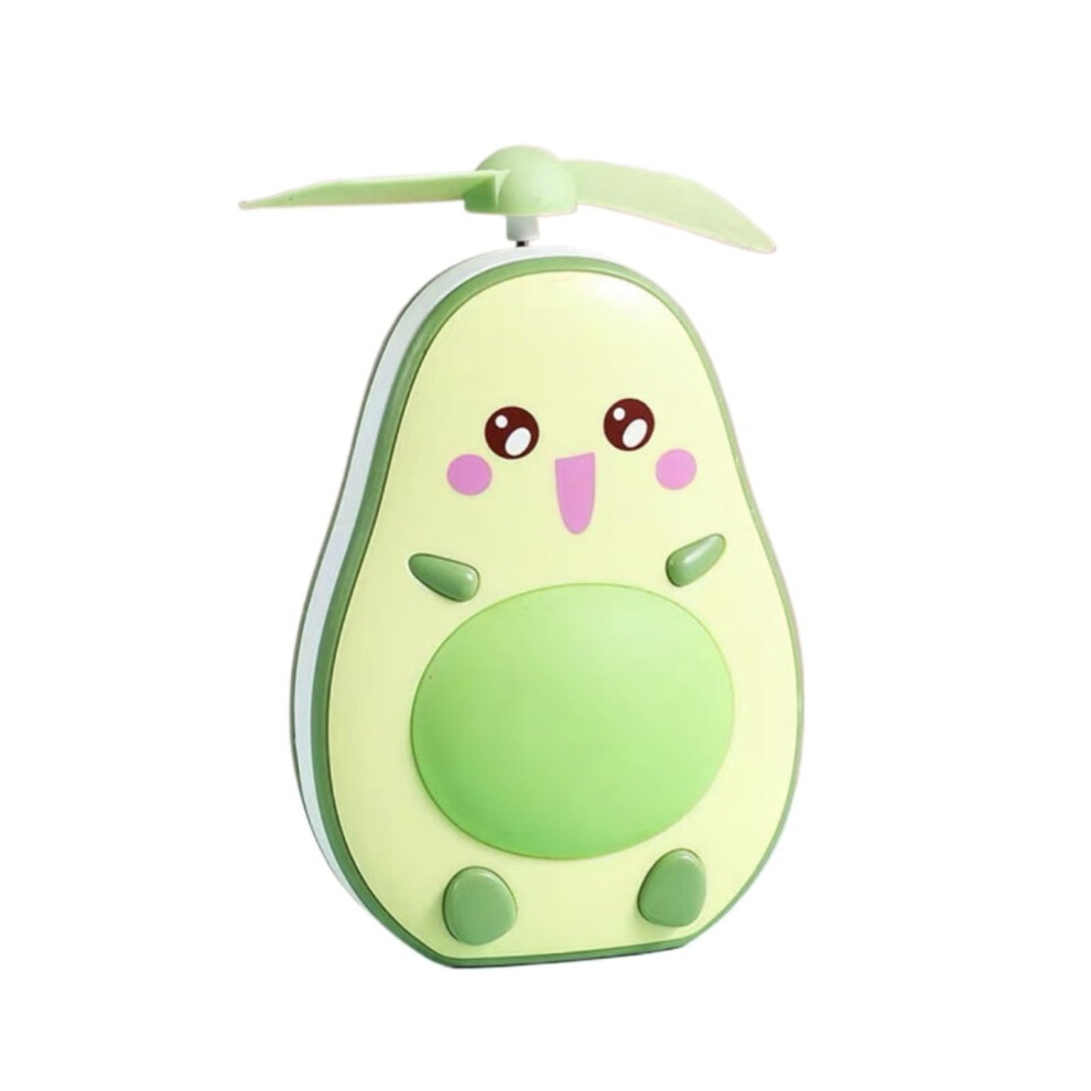 USB Rechargeable Mini Fan and LED Makeup Mirror, 3âinâ1 Quiet Cooling, Travel Green Handheld