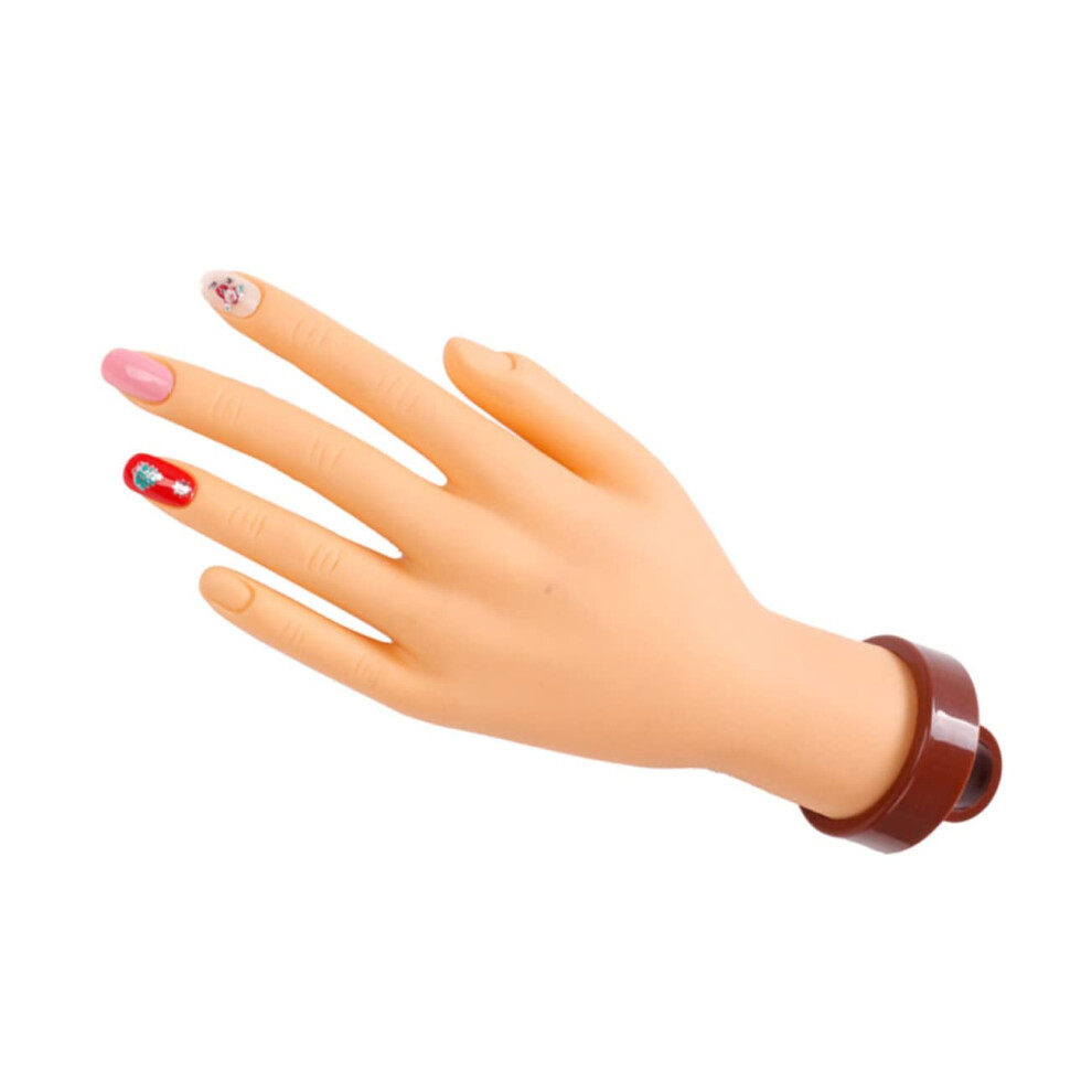 Nail Practice Hand with Realistic Shape, Flexible Manicure Training Hand for Salon and Home Use