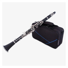 Professional Bb Clarinet 17 Key Hard Rubber Body Nickel Plated Keys with Case Clear Focused Tone