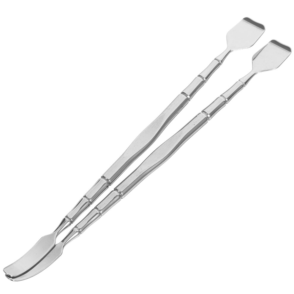 2pcs Stainless Steel Blackhead Remover Tools, Dual Extractor Facial Pore Cleaner Scraper Set with Carrying Bag
