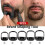 Beard Shaping Tool Set for Men, Transparent Guide, Precise Lineups, Goatee and Beard Template 3