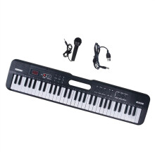 Portable Electric Keyboard 61 Key Digital Piano with Rich Stereo Sound for Beginners and Students