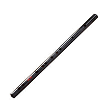 Beginner Chinese Bamboo Flute with Tassels, Traditional Dizi Flute C D E F G Key Black Finish