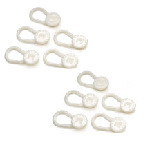 10x Pant Extenders Adjustable Waistband Expander for Jeans Pregnancy Comfortable Quick Attachment White