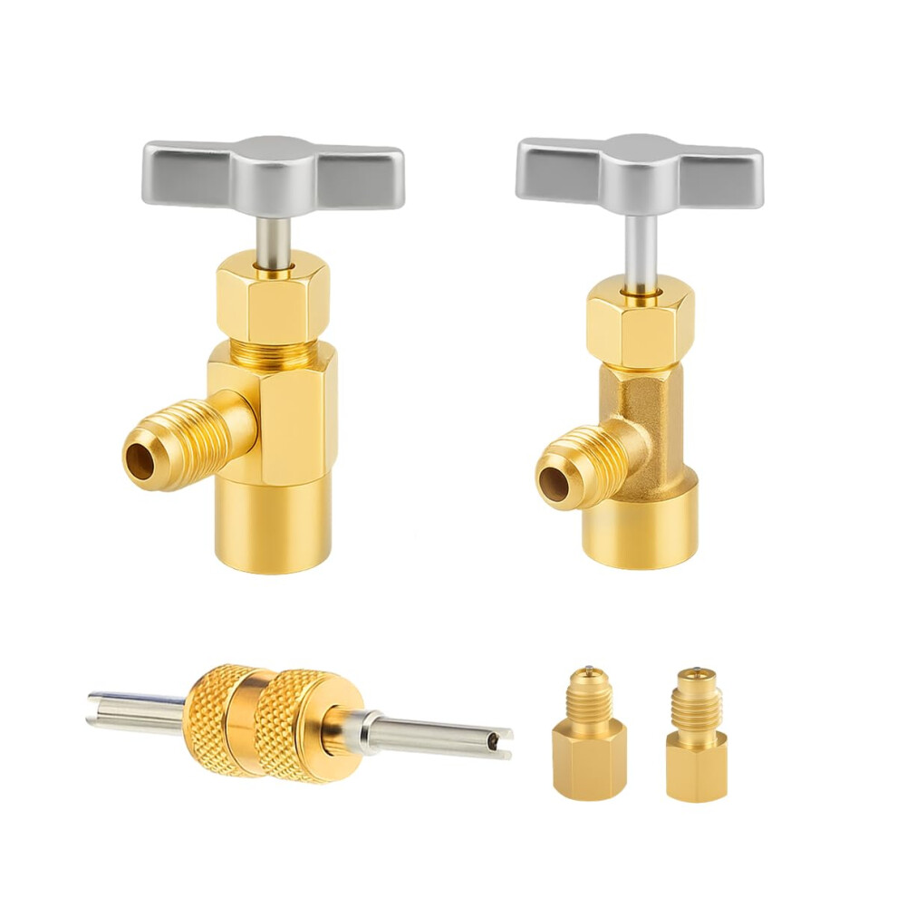 R134a Can Tap With Tank Adapter, Universal Car Ac Refrigerant Dispenser Kit For Suv Truck 9053599046097