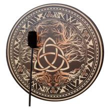 Handmade Shaman Drum for Meditation and Sound Healing, Deep Resonant Ethereal Hand Drum with Durable Wood Frame