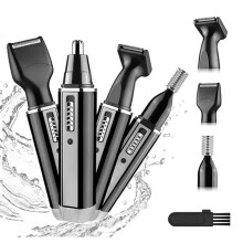 Electric Nose Hair Trimmer 4 in 1 Men's Grooming Kit with USB Rechargeable Beard and Ear Trimmer