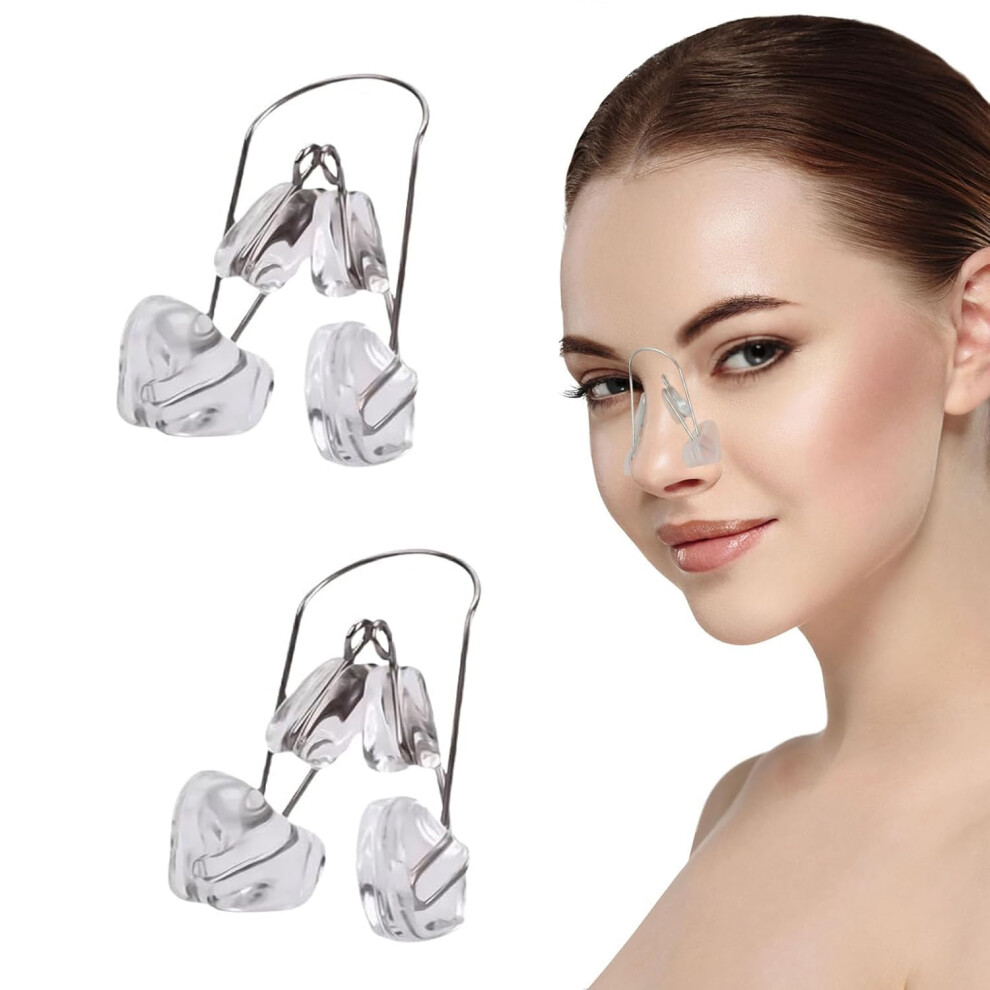 2 Pcs Silicone Nose Shaper Clip Nose Lifter Pain Wide Nose Slimmer Beauty Tool