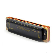 Professional 10 Hole Diatonic Harmonica Key of C with Durable Copper Cover, Clear Sound and Case
