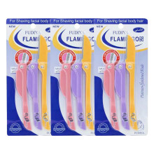 Face Razors for Women Eyebrow Razor Precision Facial Hair Removal Dermaplaning Tool 3 Pack