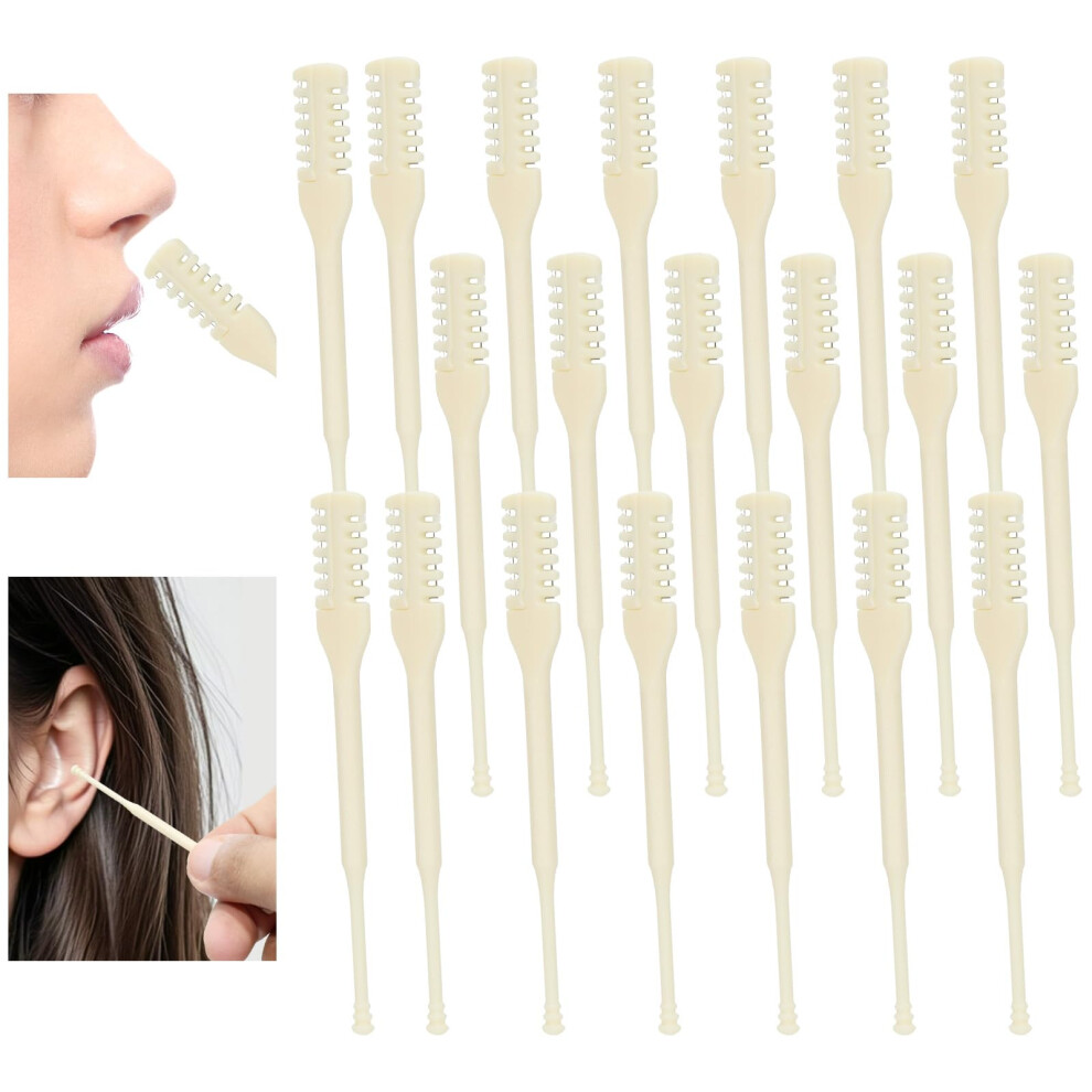 20 Pcs Nose Hair Trimmer 2in1 Manual Ear and Nose Hair Remover Pain Grooming Kit for Men and Women