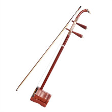 Chinese Erhu Red Sandalwood Handcrafted Hexagonal Instrument with Case for Professional Performance